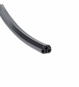 DCI HP Tubing, 4 Hole, Asepsis Straight Black
