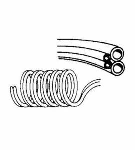 DCI HP Tubing, 4 Hole, Coiled Black