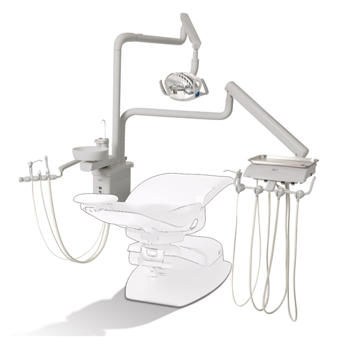 DCI Reliance Over the Patient Automatic Dental Unit with PMU w/Cuspidor, Gray (RO4150)