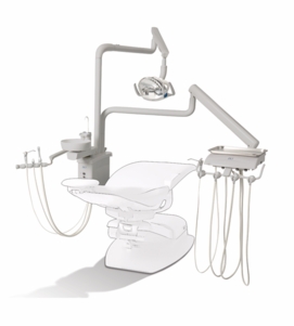 DCI Reliance Over the Patient Automatic Dental Unit with PMU w/Cuspidor, Gray (RO4150)