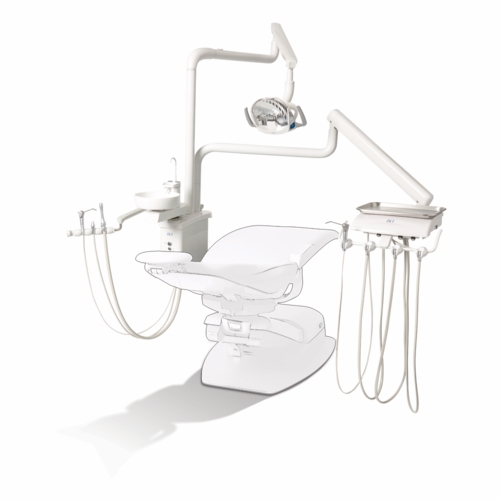 DCI Reliance Over the Patient Dental Unit with Cuspidor & PMU, White (RO4100)