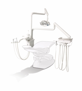 DCI Reliance Over the Patient Dental Unit with Cuspidor & PMU, White (RO4100)