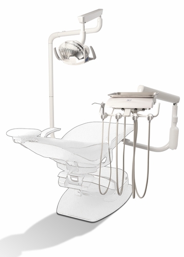 DCI Reliance Swing Mount Pole w/Auto Dental Unit, Gray