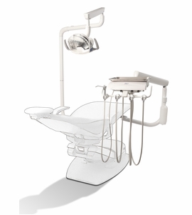 DCI Reliance Swing Mount Pole w/Auto Dental Unit & Light Pole, White (RS4000)