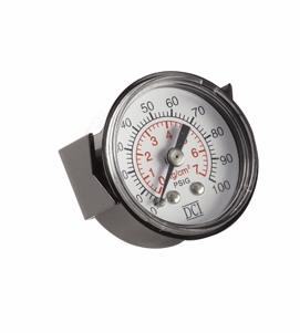DCI Round Pressure Gauge, Panel Mount, 0-100 PSI