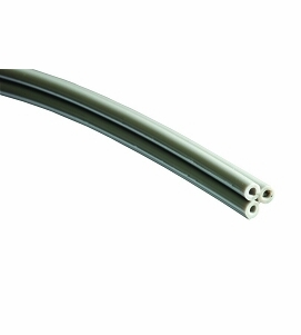 DCI Syringe Tubing, 3 Hole, Straight Gray; Box of 100ft