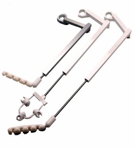 DCI Telescoping Arm w/4 Position Holder, White