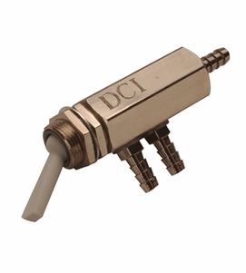 DCI Toggle Cartridge Routing Valve, On/Off, Side & Rear Ported, Gray