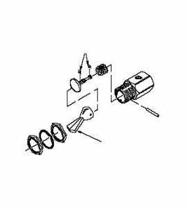 DCI Toggle Cartridge Valve, On/Off, 3-Way, Normally Closed, Black