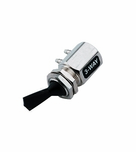 DCI Toggle Cartridge Valve, On/Off, Side Port, 3-Way, Normally Closed, Black