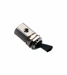 DCI Toggle Valve, Momentary, 2-Way, Normally Closed, Black