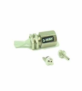 DCI Toggle Valve, Momentary, 3-Way, Normally Closed, Gray