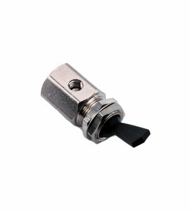 DCI Toggle Valve, On/Off, 3-Way, Black