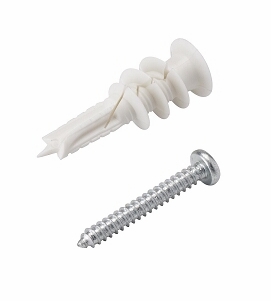 DCI Wall Anchors w/Screws, Nylon; Pkg of 25
