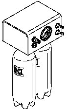DCI Asepsis Self-Contained Deluxe Dual Water System w/2 Liter Bottle