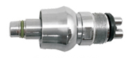 Automatic lubrication station adapter from 4 hole to W&H RotoQuick attachments connection handpiece