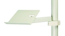 Keyboard and Support Trays - Vertical Post Mounted - Gray