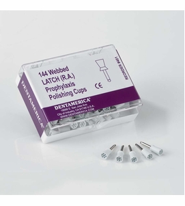 Latch Prophy Cups (6-Web, White, Medium Soft)