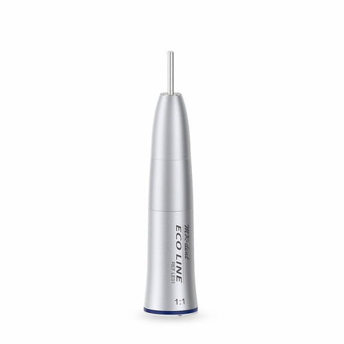 MK-dent Eco Line straight handpiece LE01, 1:1 transmission, blue straight handpiece, with ISO connector