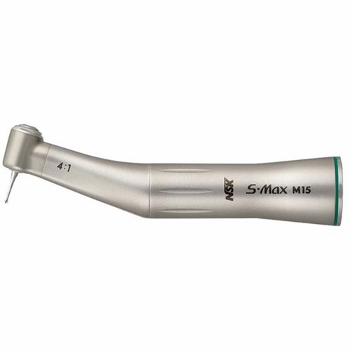 NSK M15 S-Max Stainless Steel Contra Angle Handpiece - 4:1 Non-Optic Internal Spray
