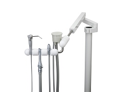 DCI Telescoping Arm Assistants Instrum, White Premium 3 Position Precision Comfort (Syr, HVE, SE)