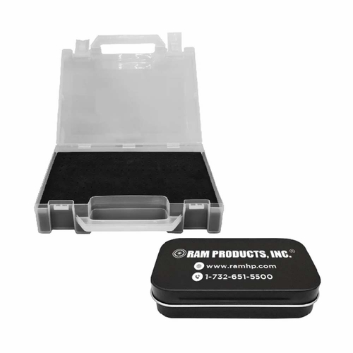 Ram Frosted Bit Case 186 Holes 3/32" + 1/8" w/ Metal Storage Tin
