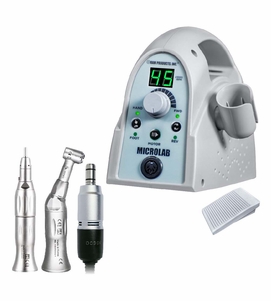 Ram "Microlab Box, E-Type Handpiece, 1:1 Straight Nose Cone, 1:1 Contra Angle &  On/Off Pedal"
