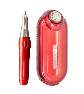 Ram RPM E-File Red Portable Controller, Red Ergo Slim Handpiece, Charger for RPM E-File Portable, Handpiece Rubber Stand, Carry Bag and Belt Pouch