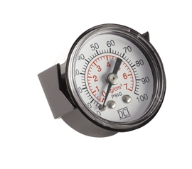 DCI Round Pressure Gauge, Panel Mount, 0-100 PSI