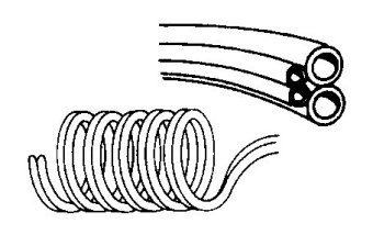 DCI HP Tubing, 4 Hole, Coiled Black