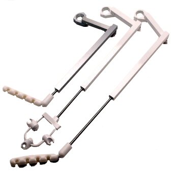 DCI Telescoping Arm w/4 Position Holder, White