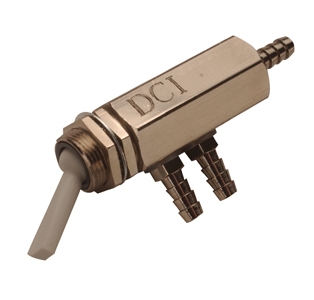DCI Toggle Cartridge Routing Valve, On/Off, Side & Rear Ported, Gray
