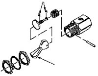 DCI Toggle Cartridge Valve, On/Off, 3-Way, Normally Closed, Black