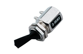 DCI Toggle Cartridge Valve, On/Off, Side Port, 3-Way, Normally Closed, Black