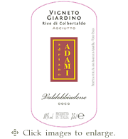 Adami Prosecco 2023 'Vigneto Giardino' Brut Prosecco Valdobbiadene Veneto