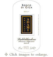 Adami Prosecco NV 'Bosco di Gica' Brut Prosecco Superiore Valdobbiadene Veneto