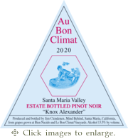 Au Bon Climat Pinot Noir 2020 'Knox Alexander' Santa Maria Valley
