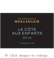 Bollinger Champagne 2013 'La Cote aux Enfants' Rouge Coteaux Champagne
