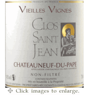 Clos Saint Jean Rhone Blend 2023 Vieilles Vignes Chateauneuf-du-Pape Southern Rhone