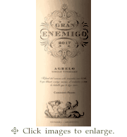 El Enemigo Cabernet Franc 2017 'Gran Enemigo' Single Vineayd 'Agrelo' Mendoza