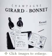 Girard-Bonnet Champagne 2018 'Recueil Extrait No. 1' Grand Cru Extra Brut Champagne
