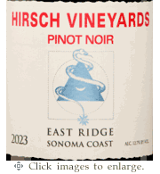 Hirsch Pinot Noir 2023 East Ridge Estate Vineyard Sonoma Coast
