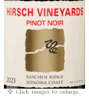 Hirsch Pinot Noir 2023 Raschen Ridge Estate Sonoma Coast