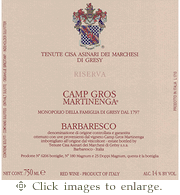 Marchesi di Gresy Nebbiolo 2018 'Camp Gros' Riserva Martinenga Piedmont