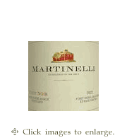 Martinelli Pinot Noir 2022 'Blue Slide Ridge' Russian River Valley