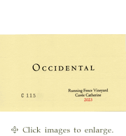 Occidental Pinot Noir 2023 Cuvee Catherine Running Fence Vineyard Sonoma Coast