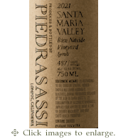 Piedrasassi Syrah 2021 Bien Nacido Vineyard Santa Maria Valley