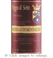 Poggio di Sotto Sangiovese 2019 Brunello di Montalcino Tuscany