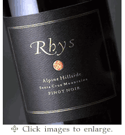 Rhys Pinot Noir 2022 Alpine Hillside Vineyard Santa Cruz Mountains