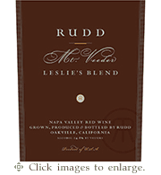 Rudd Cabernet Sauvignon 2020 'Leslie's Blend' Mt. Veeder Napa Valley